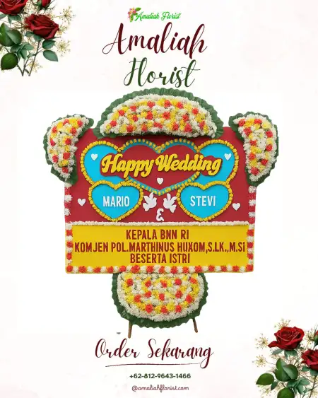Papan Bunga Pernikahan Peniangan